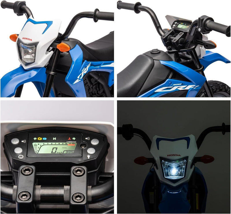 Electric Kids Ride-On Motorcycle with Bluetooth MP3 and LED Lights