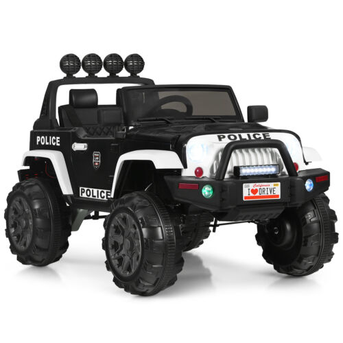 Electric Kids Ride On Police Car with MP3 and Remote Control - 12V