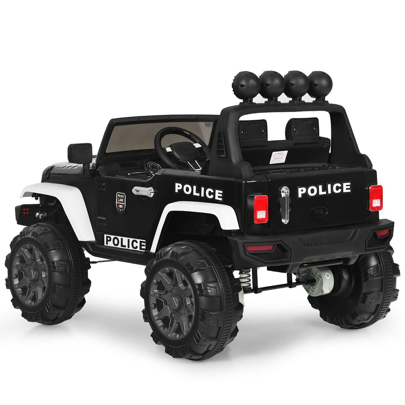 Electric Kids Ride On Police Car with MP3 and Remote Control - 12V