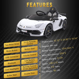 Electric Kids Ride On Sports Car with Remote Control, Music, and LED Lights - Perfect Gift for Kids!