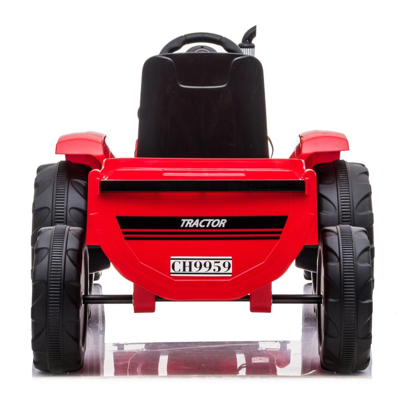 Electric Kids Ride-On Tractor with Trailer Toy - Perfect for Christmas Fun!