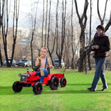Electric Kids Ride-On Tractor with Trailer Toy - Perfect for Christmas Fun!