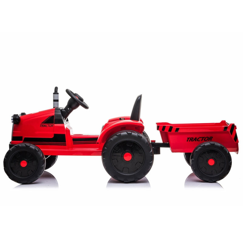 Electric Kids Ride-On Tractor with Trailer Toy - Perfect for Christmas Fun!