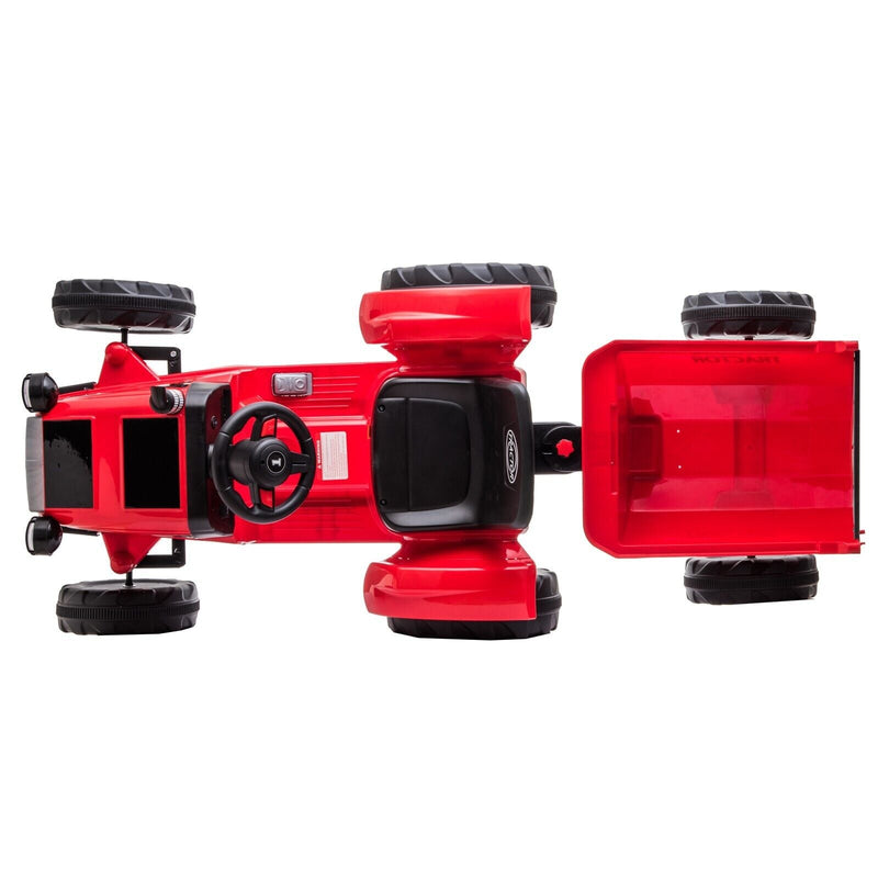 Electric Kids Ride-On Tractor with Trailer Toy - Perfect for Christmas Fun!