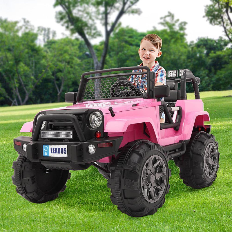 Electric Kids Ride On Truck Car Toy with MP3 Player and Remote Control - 3 Speeds, 12V, Pink