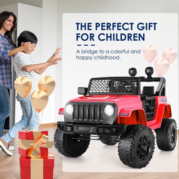 2-Seater Electric Ride-On Truck for Kids with Remote Control, MP3 Player, and LED Lights
