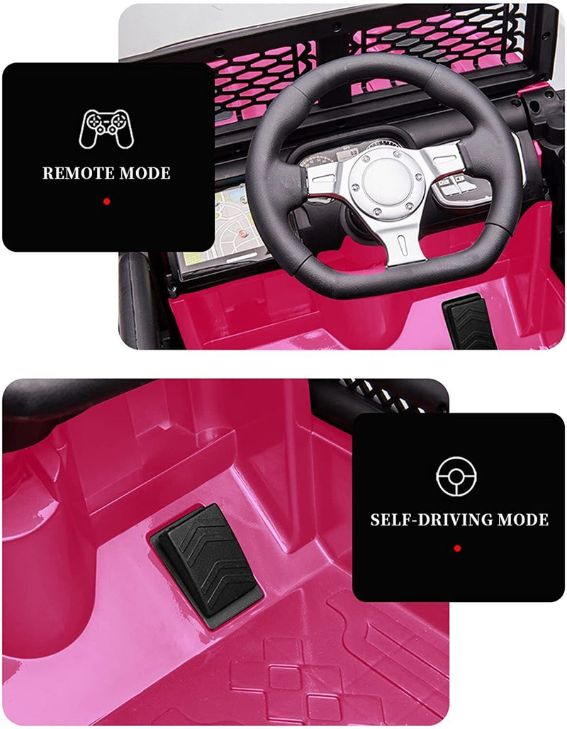 Electric Kids Ride-On Truck with Remote Control and LED Lights - 12V Battery Powered, 1-Seater