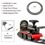 Electric Kids Train Toy with Unique Design & Stickers - Black