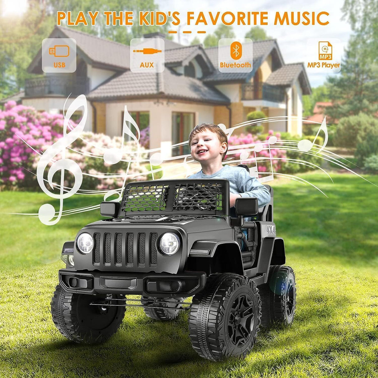 Electric Lamborghini Ride-On Car for Kids with Remote Control - 24/12V Truck Toy