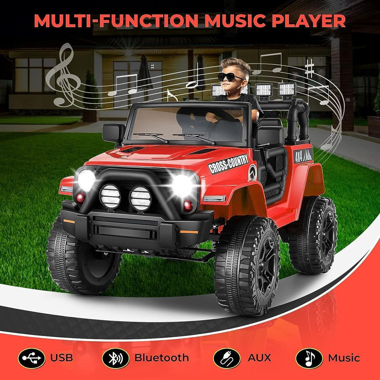 Electric Lamborghini Ride-On Car for Kids with Remote Control - 24/12V Truck Toy