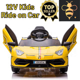Electric Lamborghini Ride-On Car for Kids with Remote Control - 24/12V Truck Toy