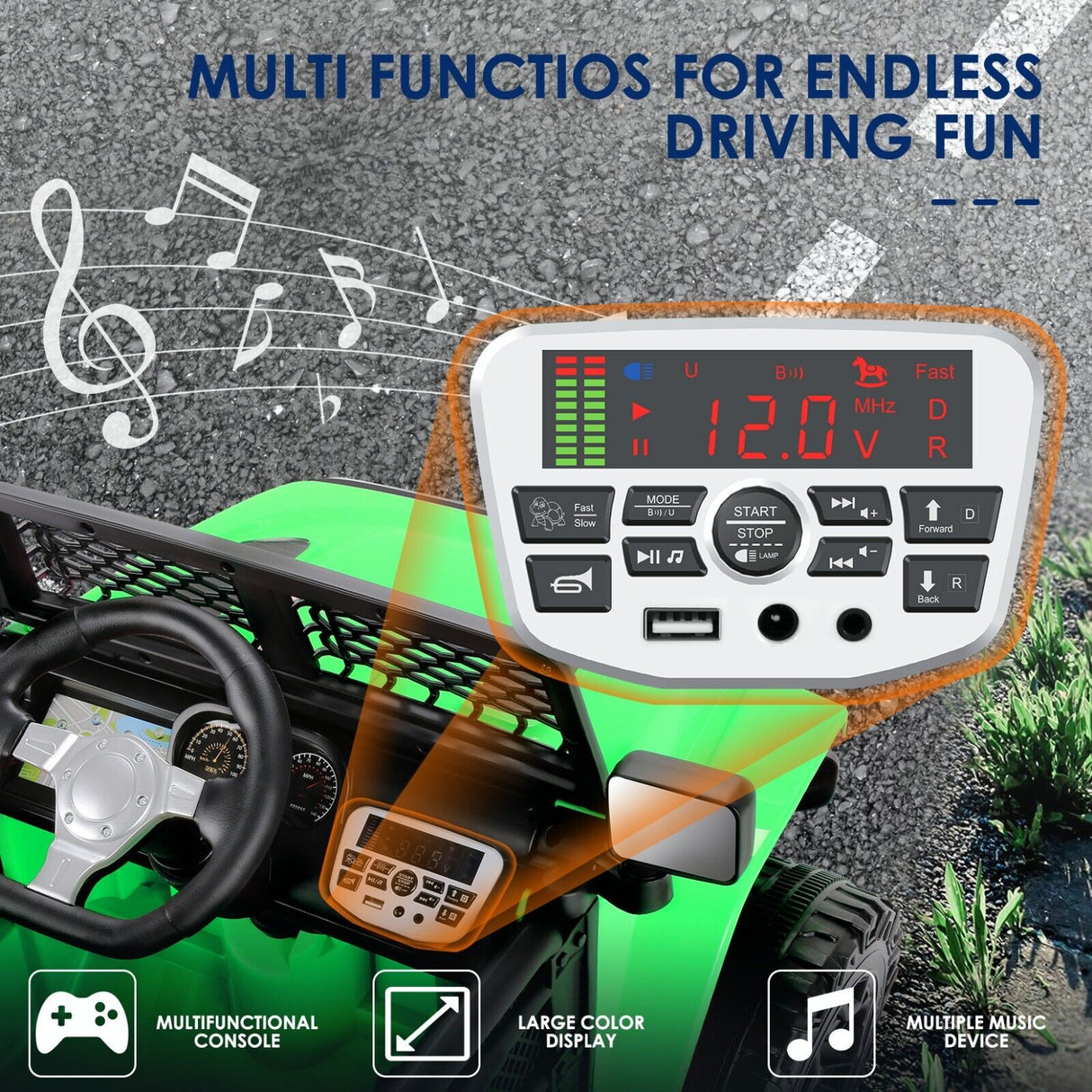 Remote Control Lamborghini Electric Car for Kids - 24/12V Ride-On Truck MagicCars