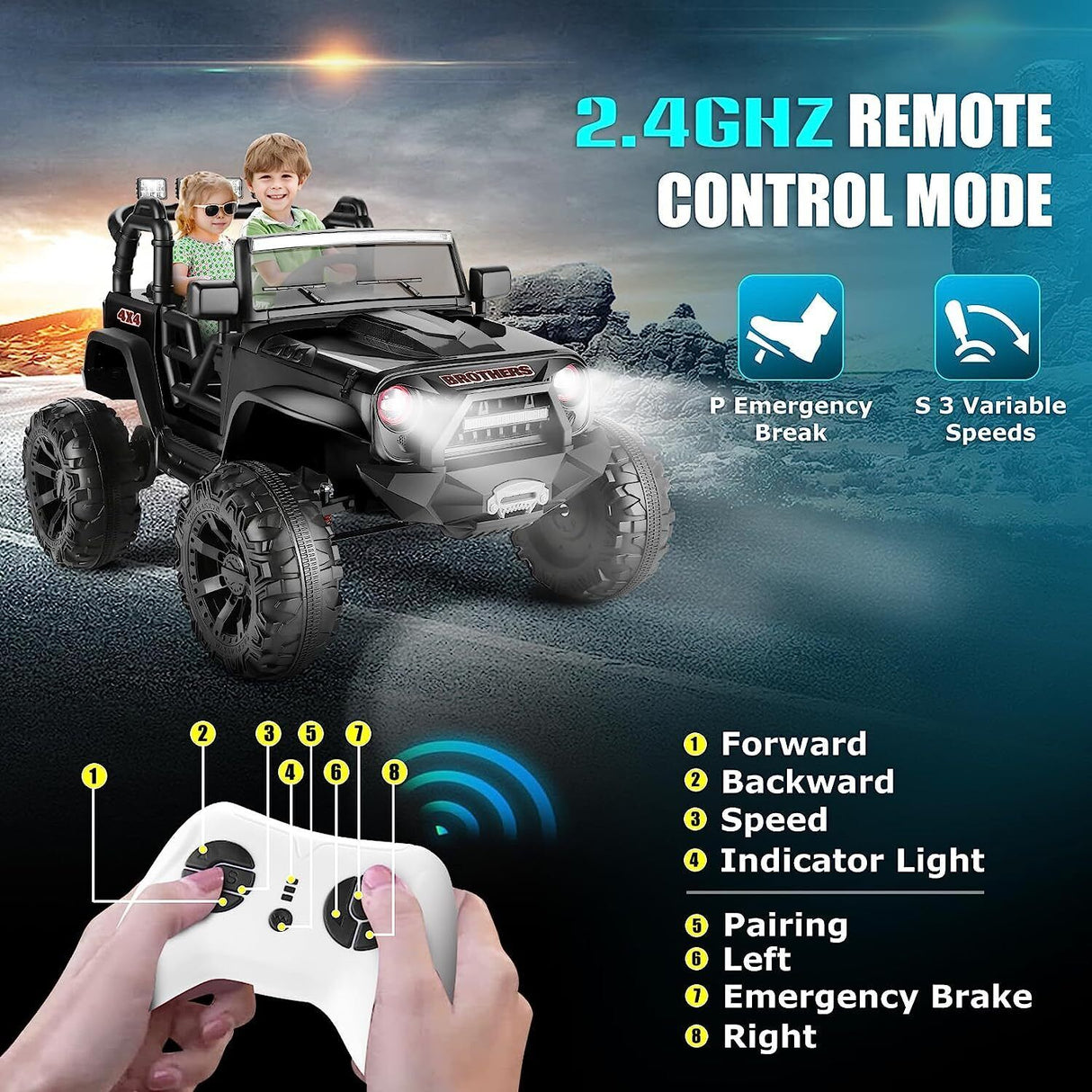 Remote Control Lamborghini Electric Car for Kids - 24/12V Ride-On Truck MagicCars