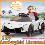 Electric Lamborghini Ride-On Car for Kids with Remote Control and LED Lights