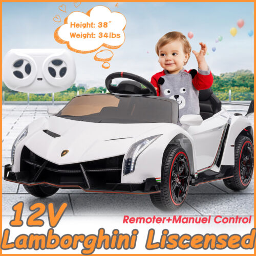 Electric Lamborghini Ride-On Car for Kids with Remote Control and LED Lights