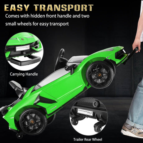 Electric Lamborghini Ride On Car for Kids with Remote Control and MP3 - Perfect Gift for Boys and Girls (12V)
