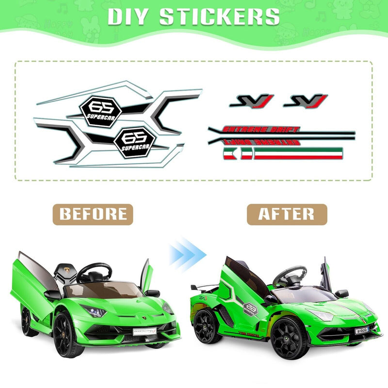 12V Licensed Lamborghini Aventador Electric Ride-On Sports Car for Kids