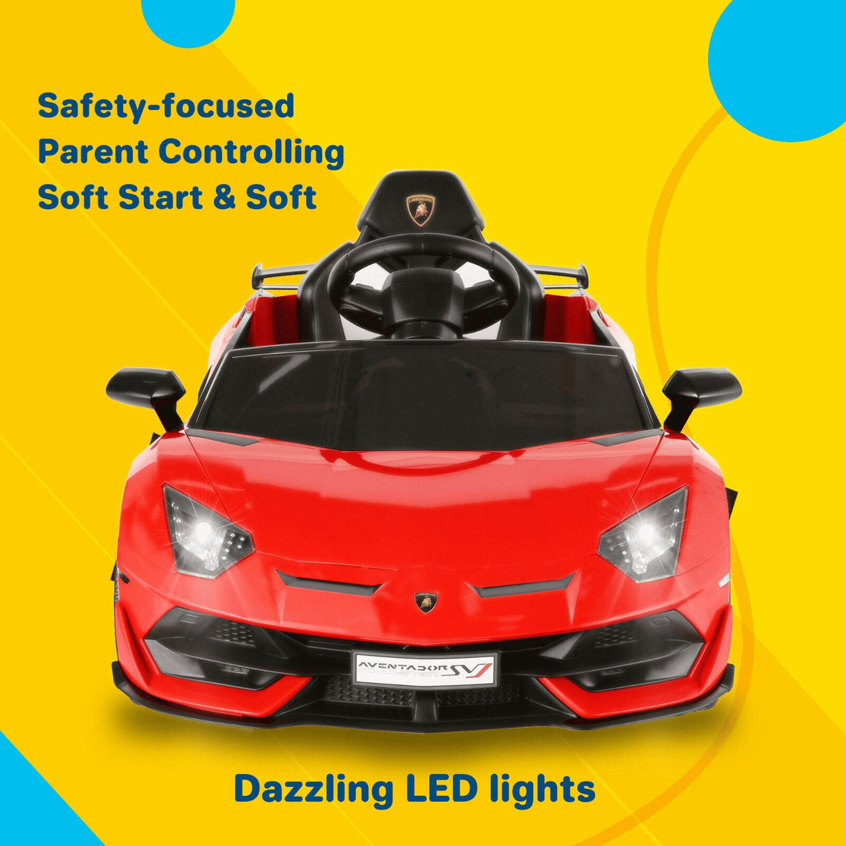 Electric Lamborghini Ride-On Car for Kids with Remote Control and MP3 Player
