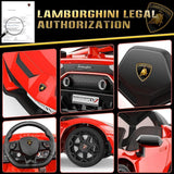 Licensed Lamborghini Electric Ride-On Car for Kids with Remote Control, MP3 and USB Connectivity