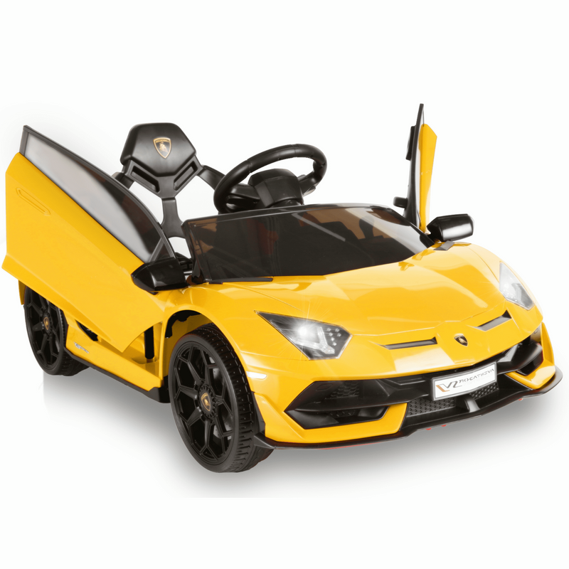 Electric Lamborghini Ride-On Car for Kids with Remote Control, LED Lights, and MP3 Player - 3 Speed Options