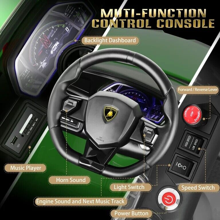 Electric Lamborghini Sian Ride On Car for Kids with Remote Control and MP3 Player - Perfect Gift for Kids!