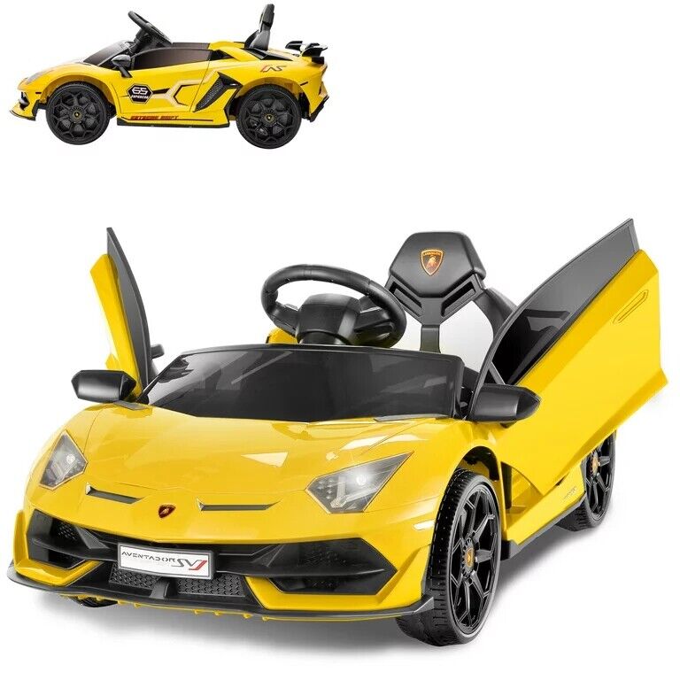 12V Lamborghini Kids Electric Ride On Car with Remote Control, MP3 Player & LED Lights
