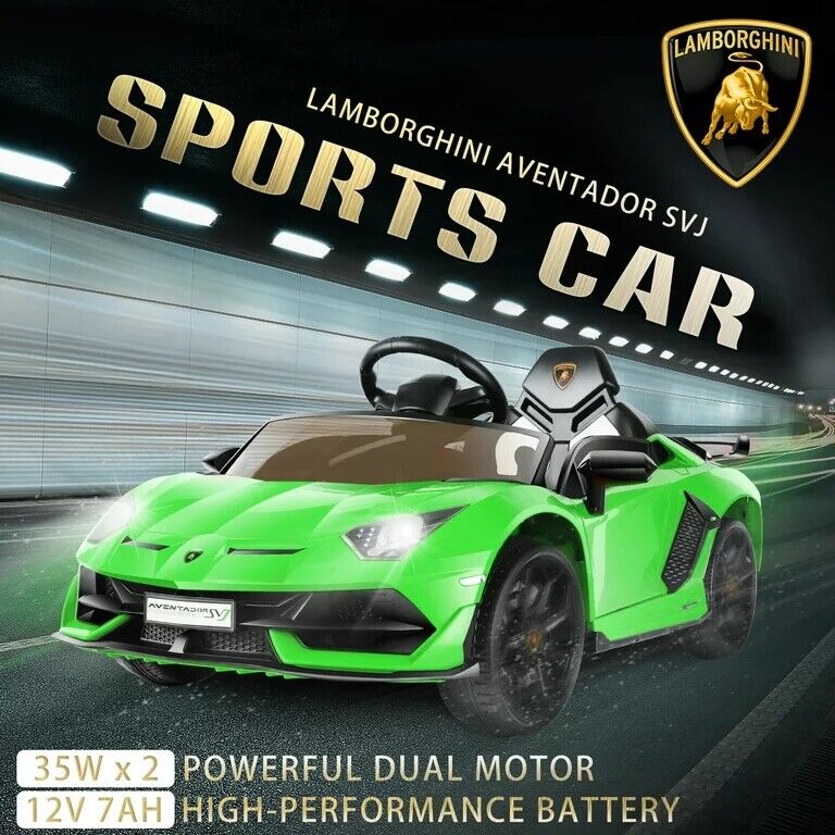 12V Lamborghini Kids Electric Ride On Car with Remote Control, MP3 Player & LED Lights