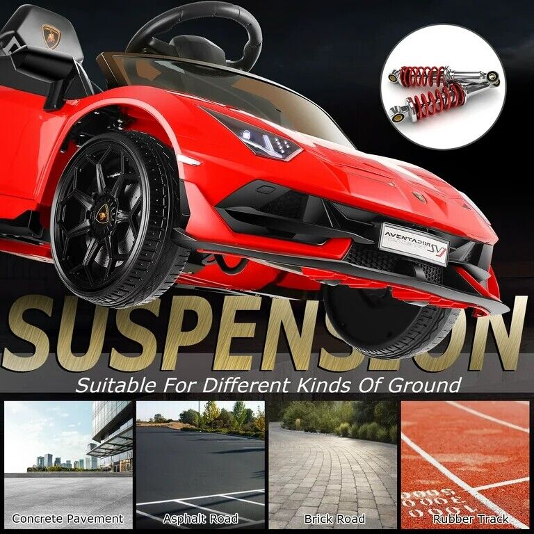 Licensed Lamborghini Electric Ride-On Car for Kids with Remote Control, MP3 and USB Connectivity