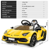 Licensed Lamborghini Electric Ride-On Car for Kids with Remote Control, MP3 and USB Connectivity