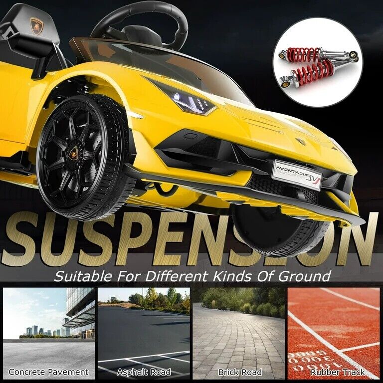 Licensed Lamborghini Electric Ride-On Car for Kids with Remote Control, MP3 and USB Connectivity