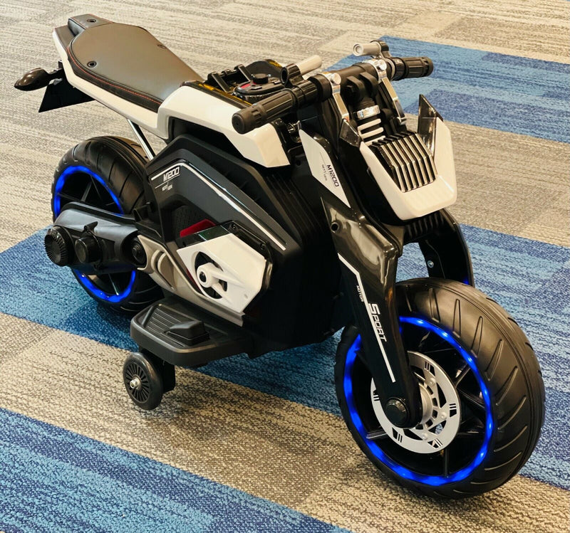 Electric Mini Dirt Bike for Kids with Bluetooth - 12V Ride On Motorcycle Toy