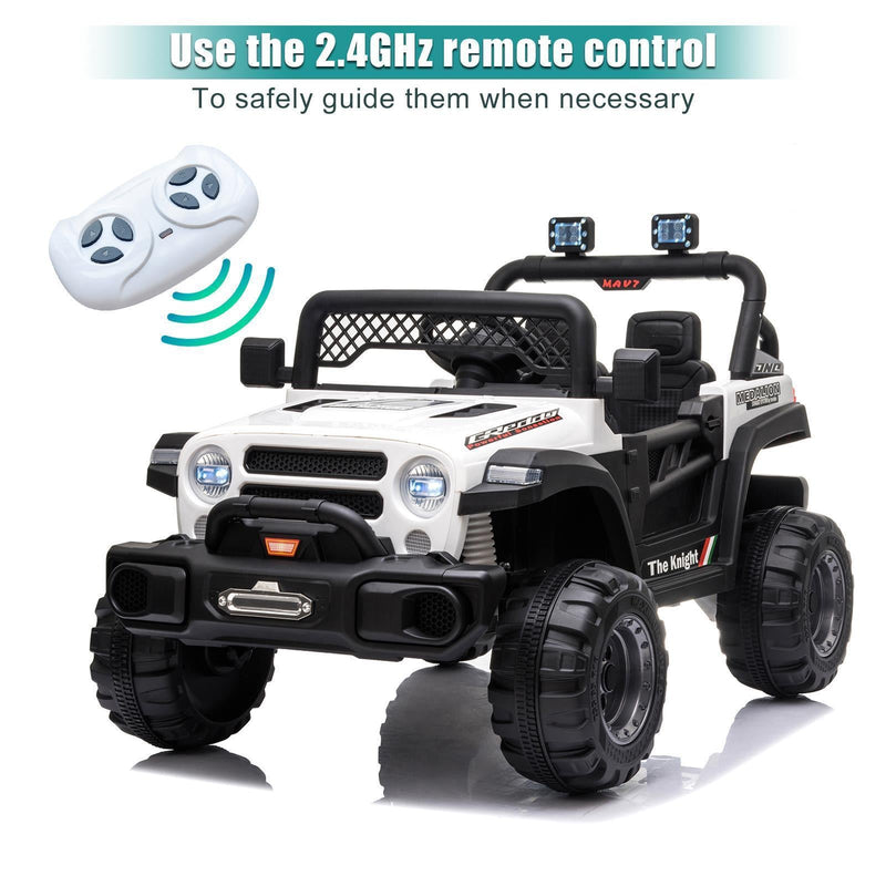 Electric Off-Road Truck for Kids with LED Lights - 12V 4.5AH Battery Powered Ride On Toy