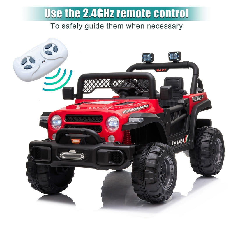 Electric Off-Road Truck for Kids with LED Lights - 12V 4.5AH Battery Powered Ride On Toy