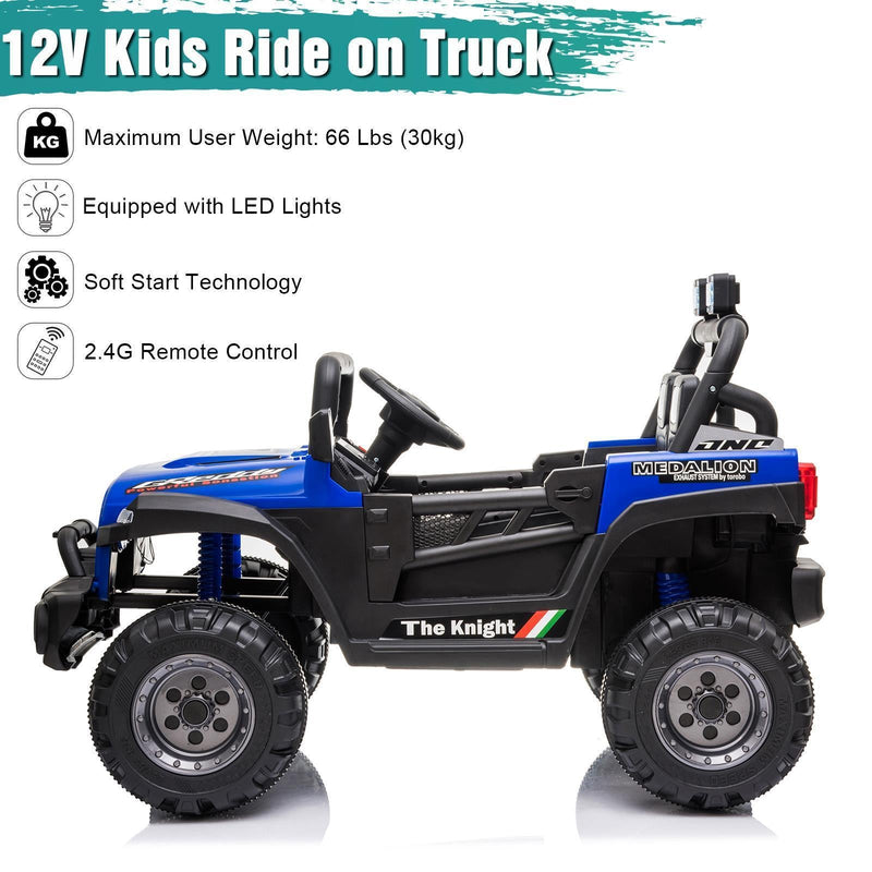 Electric Off-Road Truck for Kids with LED Lights - 12V 4.5AH Battery Powered Ride On Toy