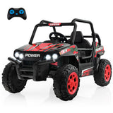 Electric Off-Road UTV Ride-On Truck for Kids with Remote Control, LED Lights, and Music - Red