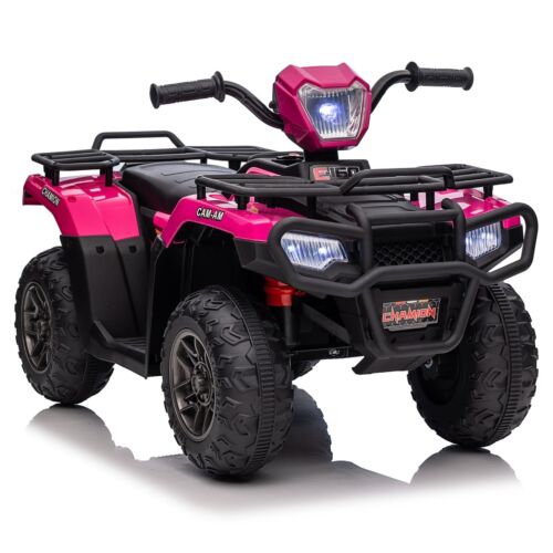 Electric Pink 4-Wheeler Quad for Kids with MP3 and Headlights - 2 Speeds
