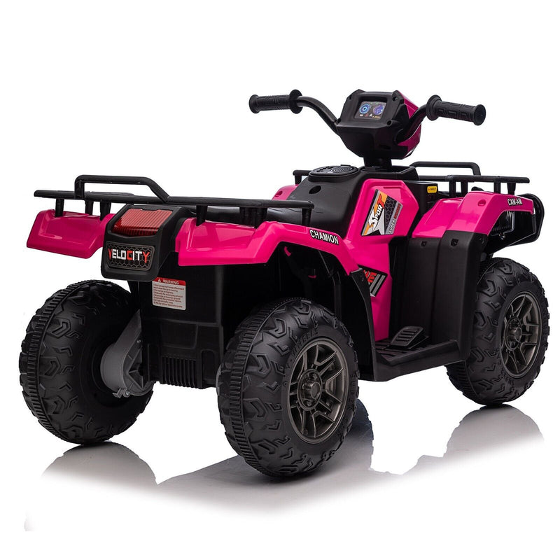 Electric ATV 4-Wheeler Quad Car for Kids with MP3 Player - Pink