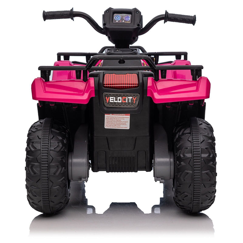 Electric ATV 4-Wheeler Quad Car for Kids with MP3 Player - Pink