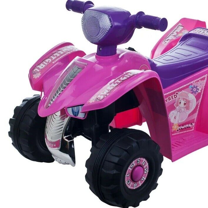 Electric Pink ATV Ride-On Quad for Kids - Fun and Powerful 4-Wheeler Toy for Girls
