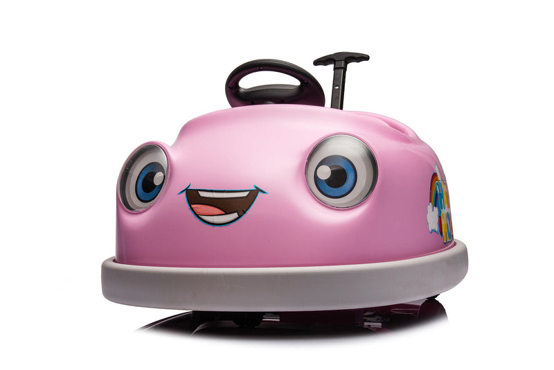Electric Pink Bumper Car for Kids with Remote Control - 12V Toddler Vehicle