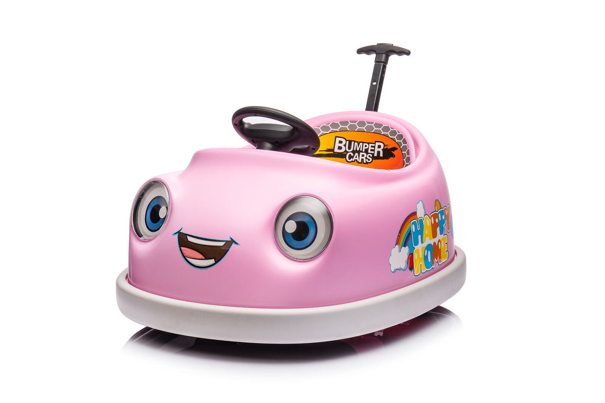 Electric Pink Bumper Car for Kids with Remote Control - 12V Toddler Vehicle