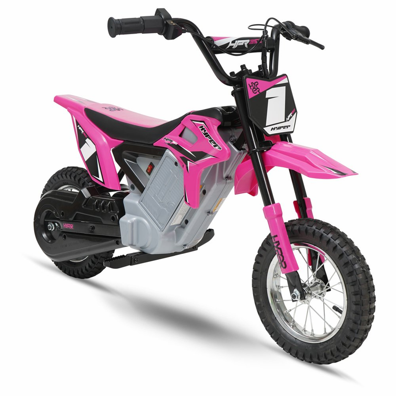Electric Pink HPR 350 Dirt Bike: 24 Volt Motorcycle for Kids