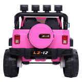 Electric Pink Jeep for Kids with Remote Control and Rechargeable Battery - 4 mph Speed