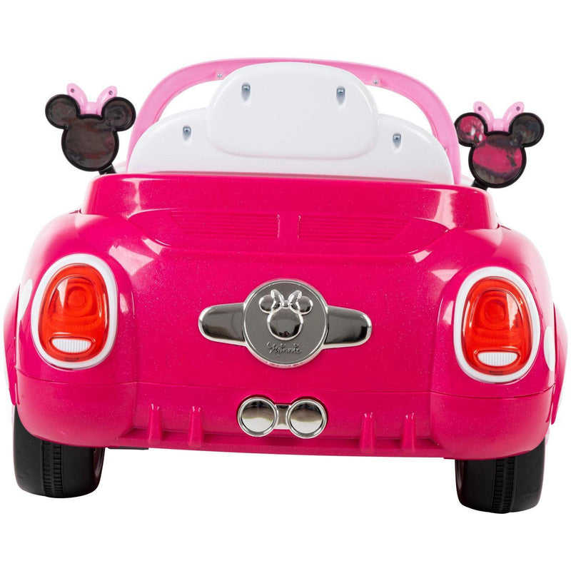 Electric Pink Minnie Convertible Car for Kids with Working Headlights - Perfect Ride-On Toy for Girls