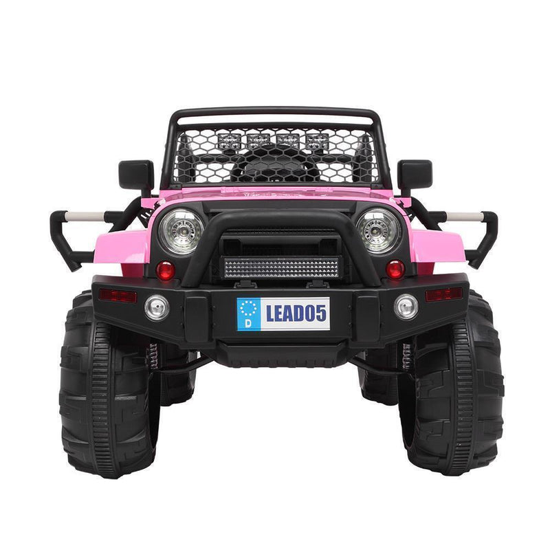 Electric Pink Ride-On Car for Kids with 3 Speeds and Remote Control - 12V Powered, 4 Wheels