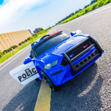 Electric Police Car Kids Ride On SUV Toy with Remote Control, Siren, and Flashing Lights - 12V