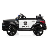 Electric Police Car Toy with Remote Control, 12V Battery, Music, and Lights