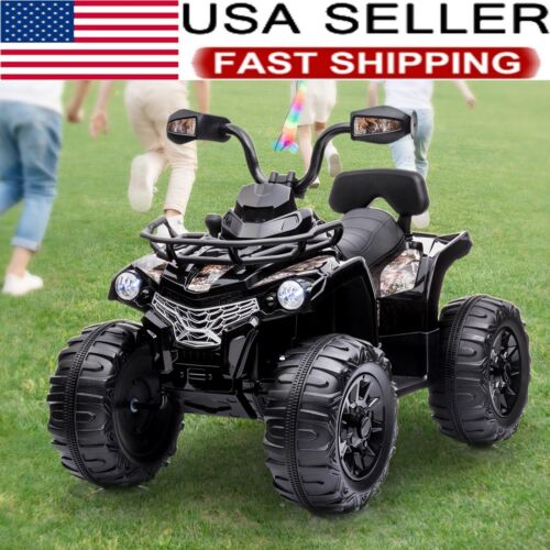 Electric Quad ATV Car for Kids - 12V Battery Powered 4-Wheeler with Fat Tires