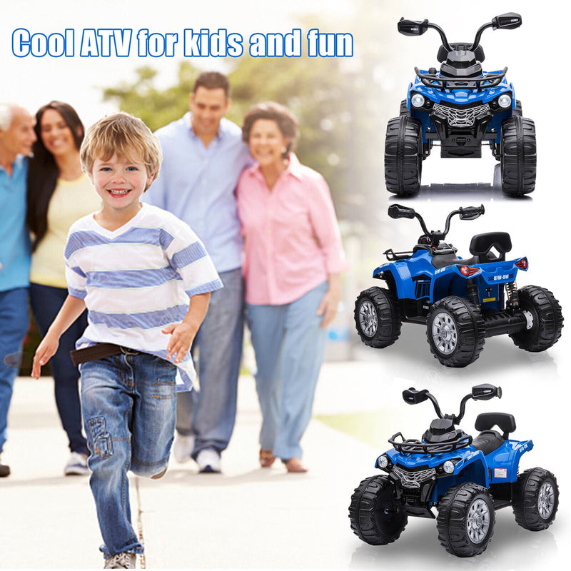 Electric Quad ATV Car for Kids 3-9 Years - 12V Battery Powered 4-Wheeler Truck