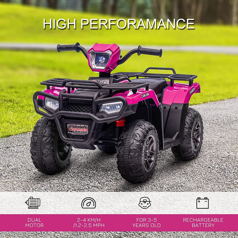 Electric Quad Ride-On Car for Kids with MP3 Music Player - 12V Battery Powered 4-Wheeler Truck